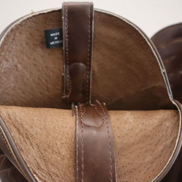 Nocona NB5551 Men's Sz 10EE Jackpot Brown Medium Toe Leather Western Boots $200 - Picture 6 of 7